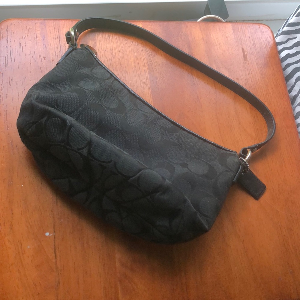Black small coach handbag